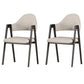 Glam Style Arm Chair 19.3" Wide Open Back Dining Side Chair Set Gray-White 2 Piece Set Clearhalo 'Dining Chairs' 'Dining Tables & Seating' 'dining_chair' 'furn' 'furn_dining_chair' 'Furniture' 'Kitchen & Dining Furniture' 6751485