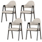 Glam Style Arm Chair 19.3" Wide Open Back Dining Side Chair Set Gray-White 4 Piece Set Clearhalo 'Dining Chairs' 'Dining Tables & Seating' 'dining_chair' 'furn' 'furn_dining_chair' 'Furniture' 'Kitchen & Dining Furniture' 6751486