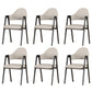 Glam Style Arm Chair 19.3" Wide Open Back Dining Side Chair Set Gray-White 6 Piece Set Clearhalo 'Dining Chairs' 'Dining Tables & Seating' 'dining_chair' 'furn' 'furn_dining_chair' 'Furniture' 'Kitchen & Dining Furniture' 6751487