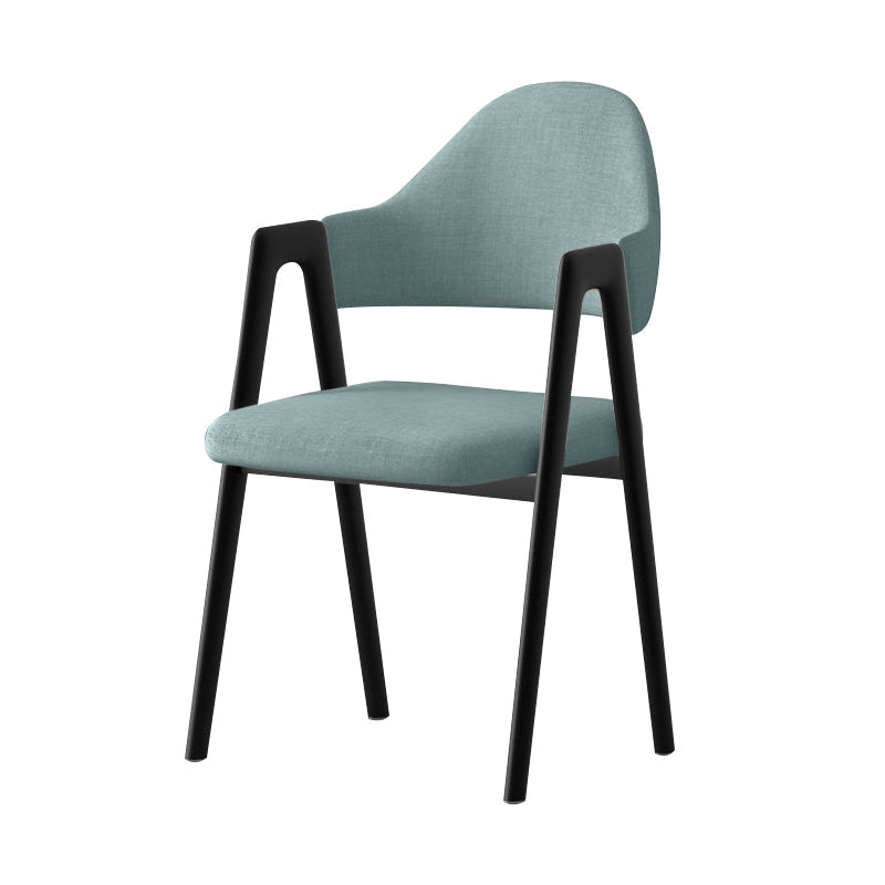 Glam Style Arm Chair 19.3" Wide Open Back Dining Side Chair Set Turquoise 1 Piece Clearhalo 'Dining Chairs' 'Dining Tables & Seating' 'dining_chair' 'furn' 'furn_dining_chair' 'Furniture' 'Kitchen & Dining Furniture' 6751489