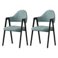 Glam Style Arm Chair 19.3" Wide Open Back Dining Side Chair Set Turquoise 2 Piece Set Clearhalo 'Dining Chairs' 'Dining Tables & Seating' 'dining_chair' 'furn' 'furn_dining_chair' 'Furniture' 'Kitchen & Dining Furniture' 6751490