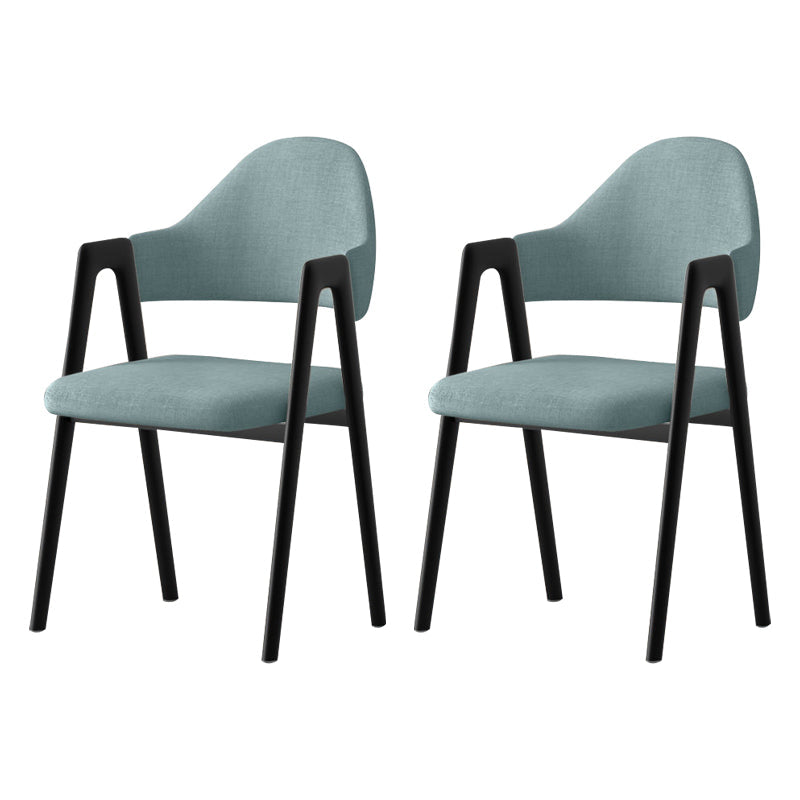 Glam Style Arm Chair 19.3" Wide Open Back Dining Side Chair Set Turquoise 2 Piece Set Clearhalo 'Dining Chairs' 'Dining Tables & Seating' 'dining_chair' 'furn' 'furn_dining_chair' 'Furniture' 'Kitchen & Dining Furniture' 6751490