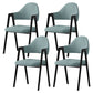 Glam Style Arm Chair 19.3" Wide Open Back Dining Side Chair Set Turquoise 4 Piece Set Clearhalo 'Dining Chairs' 'Dining Tables & Seating' 'dining_chair' 'furn' 'furn_dining_chair' 'Furniture' 'Kitchen & Dining Furniture' 6751491
