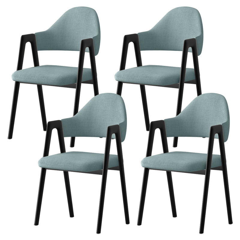 Glam Style Arm Chair 19.3" Wide Open Back Dining Side Chair Set Turquoise 4 Piece Set Clearhalo 'Dining Chairs' 'Dining Tables & Seating' 'dining_chair' 'furn' 'furn_dining_chair' 'Furniture' 'Kitchen & Dining Furniture' 6751491