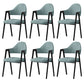 Glam Style Arm Chair 19.3" Wide Open Back Dining Side Chair Set Turquoise 6 Piece Set Clearhalo 'Dining Chairs' 'Dining Tables & Seating' 'dining_chair' 'furn' 'furn_dining_chair' 'Furniture' 'Kitchen & Dining Furniture' 6751492