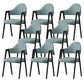 Glam Style Arm Chair 19.3" Wide Open Back Dining Side Chair Set Turquoise 8 Piece Set Clearhalo 'Dining Chairs' 'Dining Tables & Seating' 'dining_chair' 'furn' 'furn_dining_chair' 'Furniture' 'Kitchen & Dining Furniture' 6751493