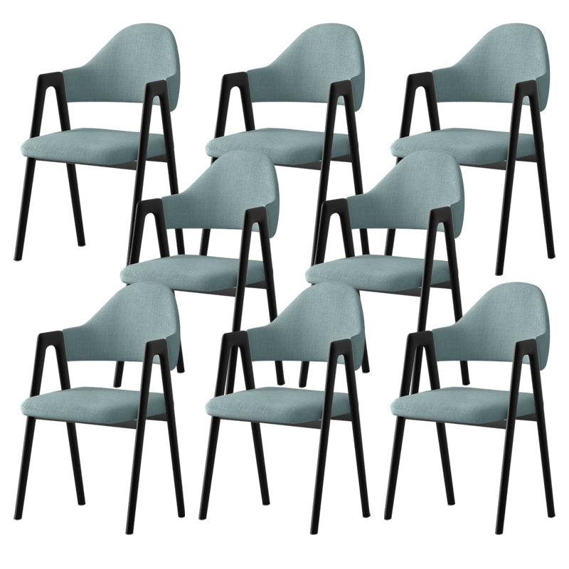 Glam Style Arm Chair 19.3" Wide Open Back Dining Side Chair Set Turquoise 8 Piece Set Clearhalo 'Dining Chairs' 'Dining Tables & Seating' 'dining_chair' 'furn' 'furn_dining_chair' 'Furniture' 'Kitchen & Dining Furniture' 6751493