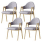 Glam Style Arm Chair 19.3" Wide Open Back Dining Side Chair Set Wood-Light Grey 4 Piece Set Clearhalo 'Dining Chairs' 'Dining Tables & Seating' 'dining_chair' 'furn' 'furn_dining_chair' 'Furniture' 'Kitchen & Dining Furniture' 6751511