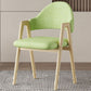 Glam Style Arm Chair 19.3" Wide Open Back Dining Side Chair Set Wood-Green 1 Piece Clearhalo 'Dining Chairs' 'Dining Tables & Seating' 'dining_chair' 'furn' 'furn_dining_chair' 'Furniture' 'Kitchen & Dining Furniture' 6751514