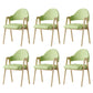 Glam Style Arm Chair 19.3" Wide Open Back Dining Side Chair Set Wood-Green 6 Piece Set Clearhalo 'Dining Chairs' 'Dining Tables & Seating' 'dining_chair' 'furn' 'furn_dining_chair' 'Furniture' 'Kitchen & Dining Furniture' 6751517
