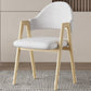 Glam Style Arm Chair 19.3" Wide Open Back Dining Side Chair Set Wood+Beige 1 Piece Clearhalo 'Dining Chairs' 'Dining Tables & Seating' 'dining_chair' 'furn' 'furn_dining_chair' 'Furniture' 'Kitchen & Dining Furniture' 6751519