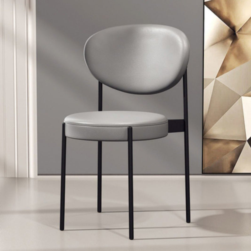 Metal Industrial Style Side Stuhl 16 "Weit offener Rücken -Ess -Seitenstuhl