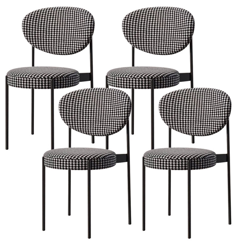 メタルインダストリアルスタイルのサイドチェア16 "幅のオープンバックダイニングサイドチェア