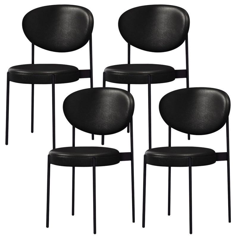 Metal Industrial Style Side Stuhl 16 "Weit offener Rücken -Ess -Seitenstuhl