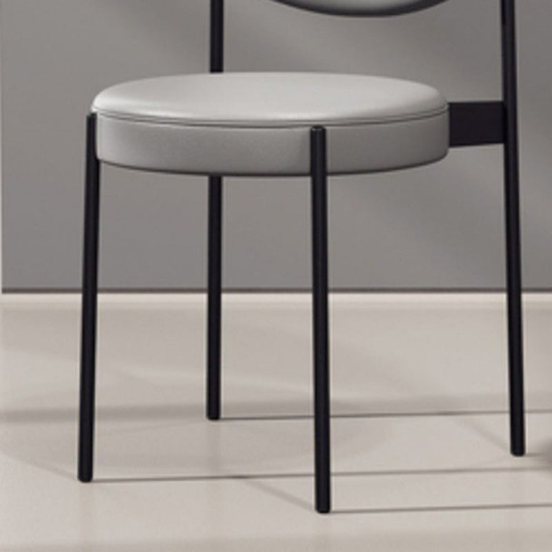 Metal Industrial Style Side Stuhl 16 "Weit offener Rücken -Ess -Seitenstuhl