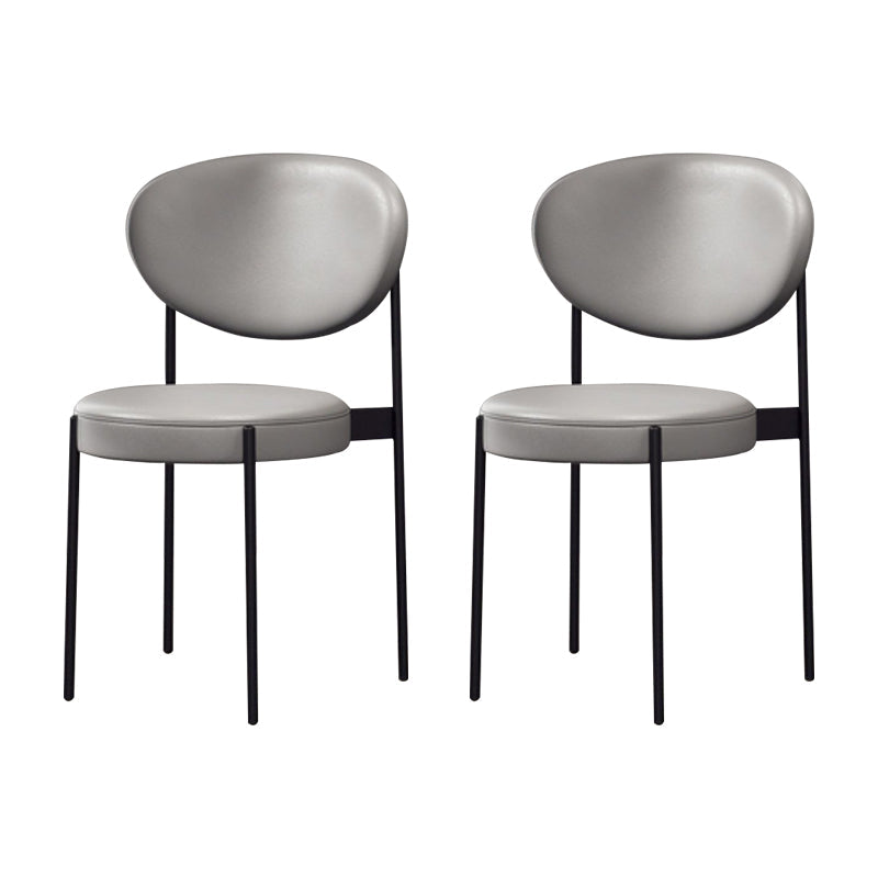 Metal Industrial Style Side Stuhl 16 "Weit offener Rücken -Ess -Seitenstuhl