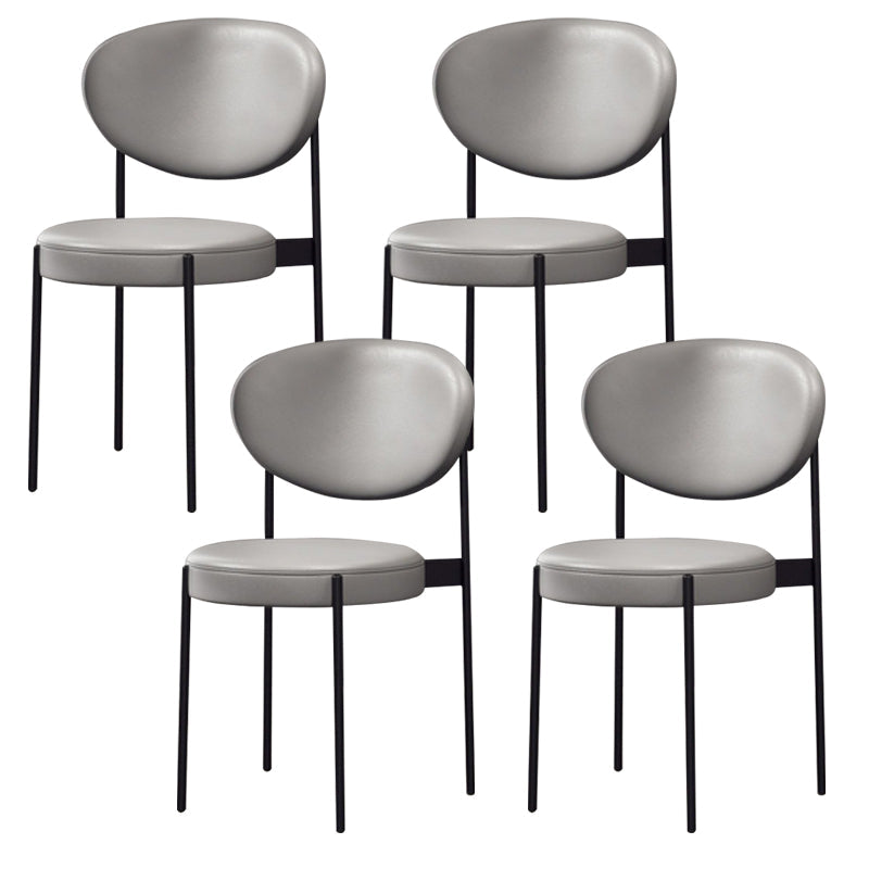 Metal Industrial Style Side Stuhl 16 "Weit offener Rücken -Ess -Seitenstuhl