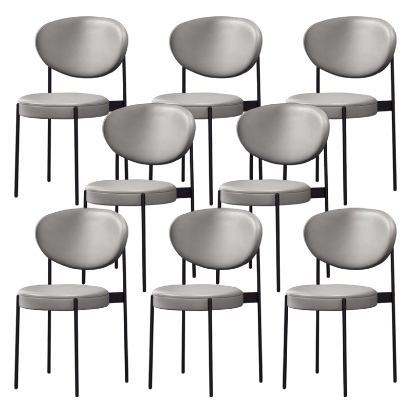 Chaise latéral de style industriel en métal 16 "de largeur ouverte de salle à manger