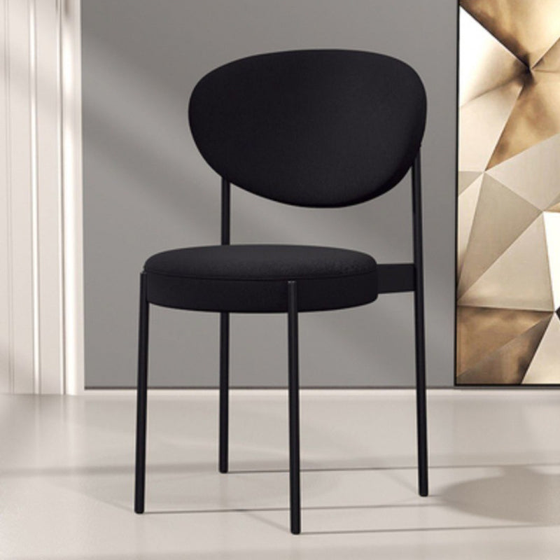 Metal Industrial Style Side Stuhl 16 "Weit offener Rücken -Ess -Seitenstuhl