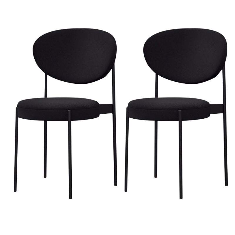 Metal Industrial Style Side Stuhl 16 "Weit offener Rücken -Ess -Seitenstuhl