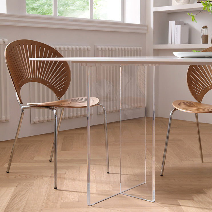 Medieval Modern Stone Dining Table Double Pedestal Table for Kitchen Clearhalo 'Dining Tables & Seating' 'Dining Tables' 'dining_table' 'furn' 'furn_dining_table' 'Furniture' 'Kitchen & Dining Furniture' 6751594