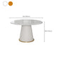 Glam Stone Round Dining Table with Pedestal Table for Dining Room
