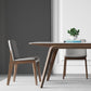 Mesa de comedor rectangular industrial Mesa de piedra sinterizada con patas de madera