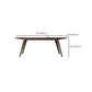 Mesa de comedor rectangular industrial Mesa de piedra sinterizada con patas de madera