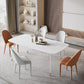 Medieval Rectangle Dining Table Sintered Stone Table with Plastic Legs 55.1"L x 31.5"W x 29.5"H Without Chairs Clearhalo 'Dining Tables & Seating' 'Dining Tables' 'dining_table' 'furn' 'furn_dining_table' 'Furniture' 'Kitchen & Dining Furniture' 6751661