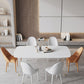 Medieval Rectangle Dining Table Sintered Stone Table with Plastic Legs 59.1"L x 31.5"W x 29.5"H Without Chairs Clearhalo 'Dining Tables & Seating' 'Dining Tables' 'dining_table' 'furn' 'furn_dining_table' 'Furniture' 'Kitchen & Dining Furniture' 6751662