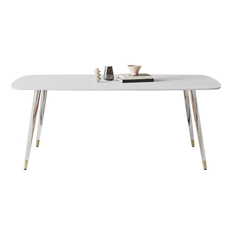 Medieval Rectangle Dining Table Sintered Stone Table with Plastic Legs Without Chairs Clearhalo 'Dining Tables & Seating' 'Dining Tables' 'dining_table' 'furn' 'furn_dining_table' 'Furniture' 'Kitchen & Dining Furniture' 6751663