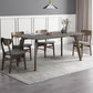 Industrial Style Rectangle Dining Table Sintered Stone Table with Wood Legs 55.1"L x 31.5"W x 29.5"H Without Chairs Clearhalo 'Dining Tables & Seating' 'Dining Tables' 'dining_table' 'furn' 'furn_dining_table' 'Furniture' 'Kitchen & Dining Furniture' 6751693