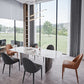 Industrial Style Rectangle Dining Table Sintered Stone Table with Metal Legs for Home White 55.1"L x 31.5"W x 29.5"H Without Chairs Clearhalo 'Dining Tables & Seating' 'Dining Tables' 'dining_table' 'furn' 'furn_dining_table' 'Furniture' 'Kitchen & Dining Furniture' 6751759