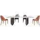 Industrial Style Rectangle Dining Table Sintered Stone Table with Metal Legs for Home Clearhalo 'Dining Tables & Seating' 'Dining Tables' 'dining_table' 'furn' 'furn_dining_table' 'Furniture' 'Kitchen & Dining Furniture' 6751763