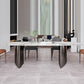 Industrial Style Rectangle Dining Table Sintered Stone Table with Metal Legs for Home Clearhalo 'Dining Tables & Seating' 'Dining Tables' 'dining_table' 'furn' 'furn_dining_table' 'Furniture' 'Kitchen & Dining Furniture' 6751765