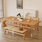 Modern Style Rectangle Dining Table Wood Table with Plastic Legs for Home Clearhalo 'Dining Tables & Seating' 'Dining Tables' 'dining_table' 'furn' 'furn_dining_table' 'Furniture' 'Kitchen & Dining Furniture' 6751792