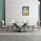 Industrial Style Rectangle Table Sintered Stone Dining Table with Metal Legs for Home 70.9"L x 35.4"W x 29.5"H Without Chairs Clearhalo 'Dining Tables & Seating' 'Dining Tables' 'dining_table' 'furn' 'furn_dining_table' 'Furniture' 'Kitchen & Dining Furniture' 6751802