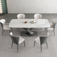 Industrial Style Rectangle Table Sintered Stone Dining Table with Metal Legs for Home Clearhalo 'Dining Tables & Seating' 'Dining Tables' 'dining_table' 'furn' 'furn_dining_table' 'Furniture' 'Kitchen & Dining Furniture' 6751809
