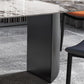 Industrial Style Rectangle Table Sintered Stone Dining Table with Metal Legs
