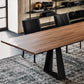 Industrial Style Rectangle Table Wooden Dining Table with Metal Legs Clearhalo 'Dining Tables & Seating' 'Dining Tables' 'dining_table' 'furn' 'furn_dining_table' 'Furniture' 'Kitchen & Dining Furniture' 6751833