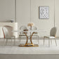 Glam Style Rectangle Table Sintered Stone Dining Table with Metal Legs 63"L x 35.4"W x 29.5"H Without Chairs Clearhalo 'Dining Tables & Seating' 'Dining Tables' 'dining_table' 'furn' 'furn_dining_table' 'Furniture' 'Kitchen & Dining Furniture' 6751843
