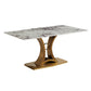 Glam Style Rectangle Table Sintered Stone Dining Table with Metal Legs Clearhalo 'Dining Tables & Seating' 'Dining Tables' 'dining_table' 'furn' 'furn_dining_table' 'Furniture' 'Kitchen & Dining Furniture' 6751845