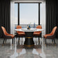 Contemporary Round Table Sintered Stone Dining Table with Metal Legs White 51.2"L x 51.2"W x 29.5"H Without Chairs Clearhalo 'Dining Tables & Seating' 'Dining Tables' 'dining_table' 'furn' 'furn_dining_table' 'Furniture' 'Kitchen & Dining Furniture' 6751855