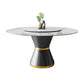 Contemporary Round Table Sintered Stone Dining Table with Metal Legs Clearhalo 'Dining Tables & Seating' 'Dining Tables' 'dining_table' 'furn' 'furn_dining_table' 'Furniture' 'Kitchen & Dining Furniture' 6751857