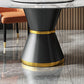 Contemporary Round Table Sintered Stone Dining Table with Metal Legs Clearhalo 'Dining Tables & Seating' 'Dining Tables' 'dining_table' 'furn' 'furn_dining_table' 'Furniture' 'Kitchen & Dining Furniture' 6751861