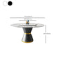 Contemporary Round Table Sintered Stone Dining Table with Metal Legs Clearhalo 'Dining Tables & Seating' 'Dining Tables' 'dining_table' 'furn' 'furn_dining_table' 'Furniture' 'Kitchen & Dining Furniture' 6751862