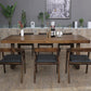 Industrial Style Rectangle Table Wooden Dining Table with Wooden Legs 86.6"L x 39.4"W x 29.5"H Without Chairs Clearhalo 'Dining Tables & Seating' 'Dining Tables' 'dining_table' 'furn' 'furn_dining_table' 'Furniture' 'Kitchen & Dining Furniture' 6751867