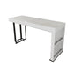 Juego de mesa de bar Glam de piedra sinterizada de 1/2/3 piezas, mesa de bar rectangular con patas de metal