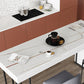 Juego de mesa de bar Glam de piedra sinterizada de 1/2/3 piezas, mesa de bar rectangular con patas de metal