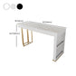 Juego de mesa de bar Glam de piedra sinterizada de 1/2/3 piezas, mesa de bar rectangular con patas de metal